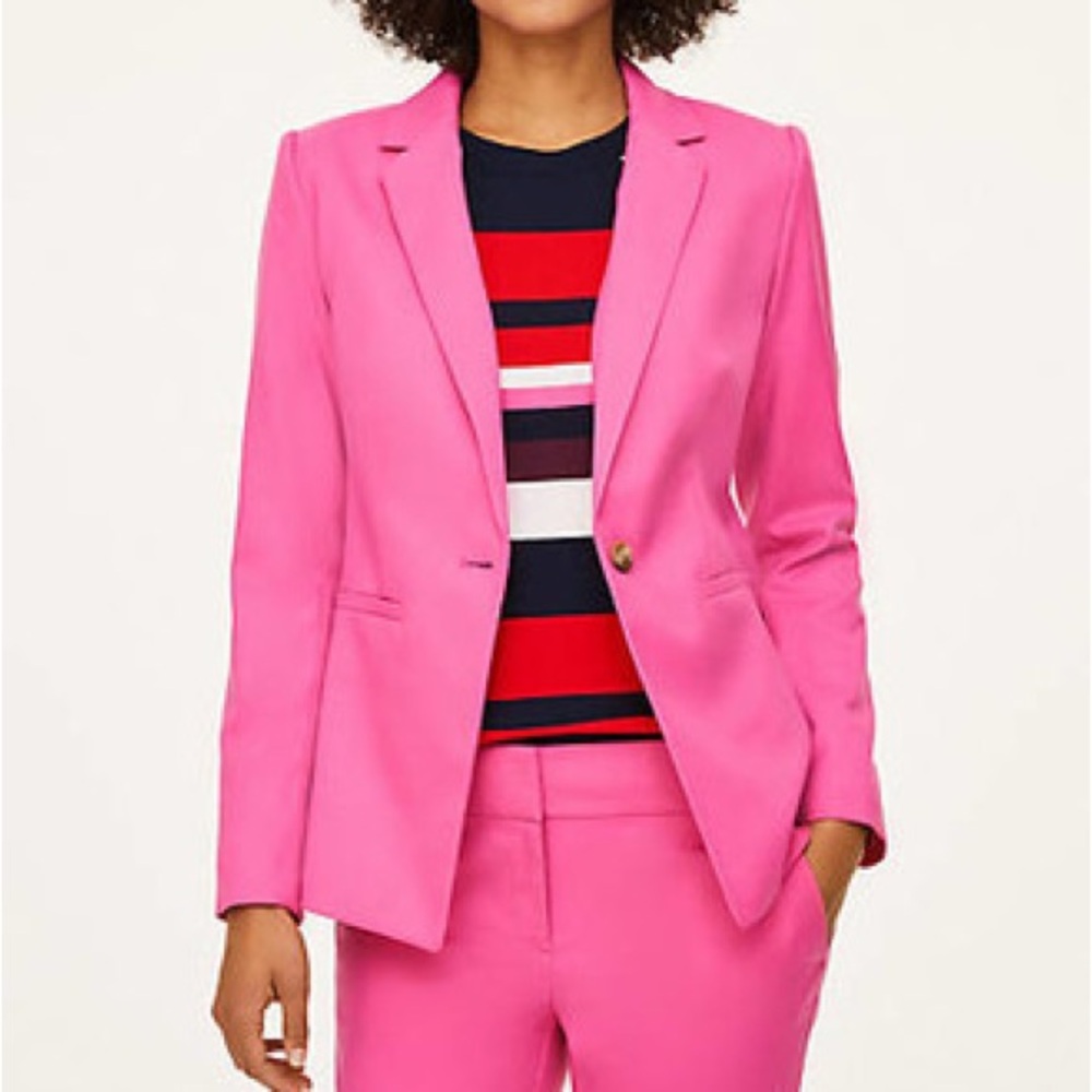 LOFT Hot Pink Tailored Blazer